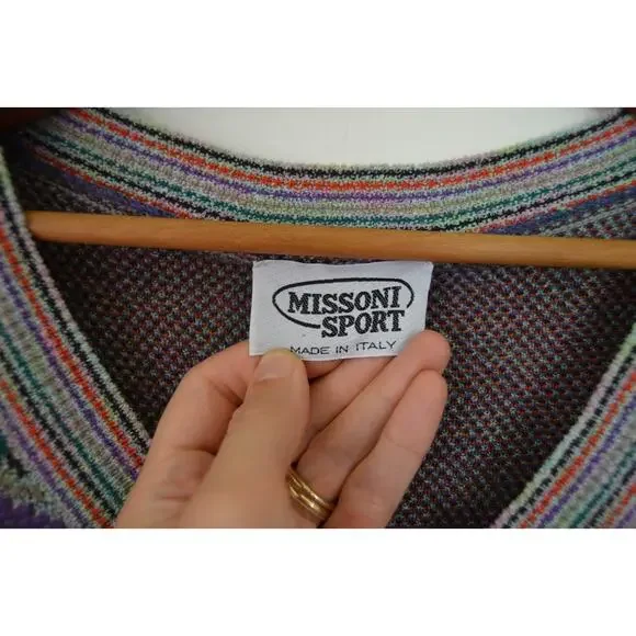 Missoni Sport Vintage 80s V Neck Sweater - Picture 5 of 5